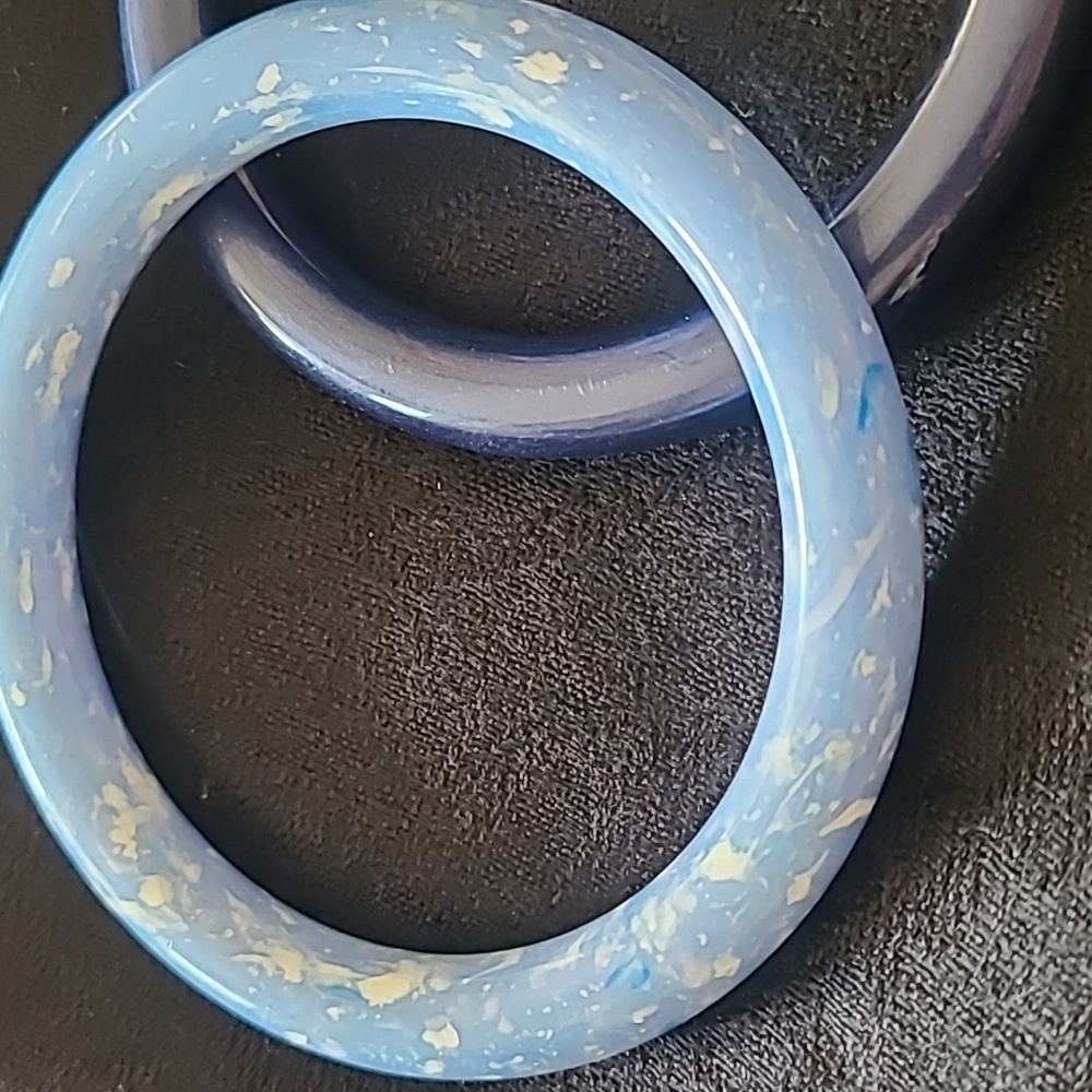Two Vintage Plastic Bangle Bracelets - image 2